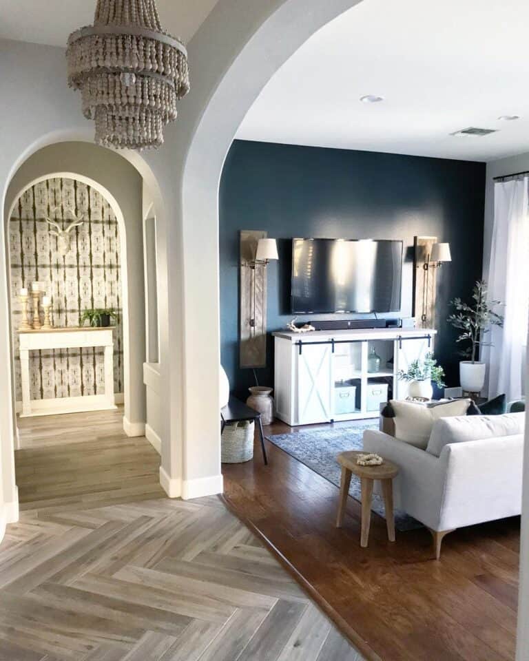 Three Styles of Wood Floors in an Entryway