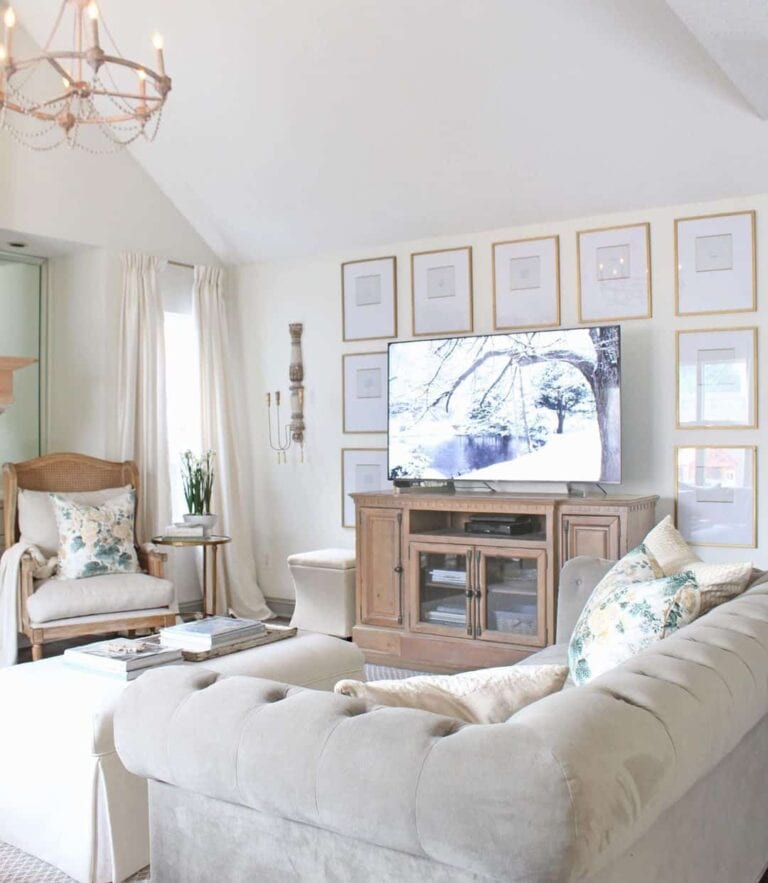 Neutral-toned Family Room Cozy Comfort