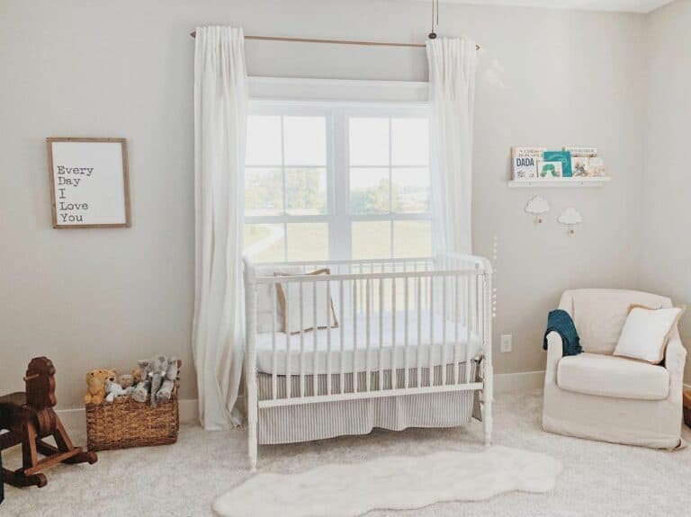 Minimalist White Nursery Wall Decoration