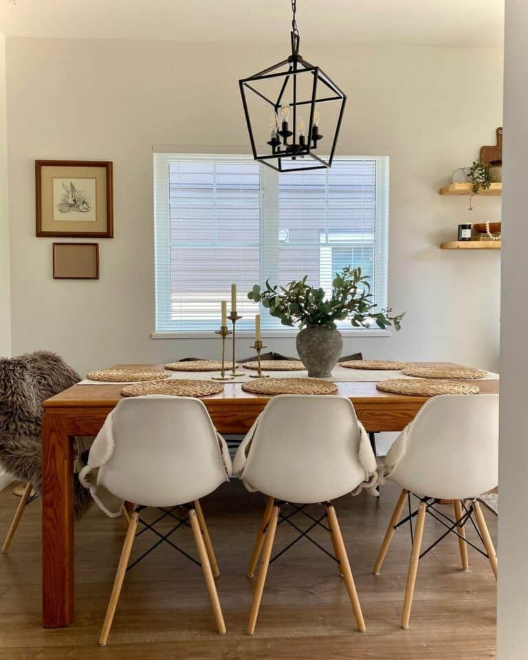 Modern Dining Room With Mixed Textures
