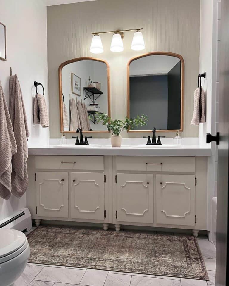 Vintage Style Bathroom with Modern Features