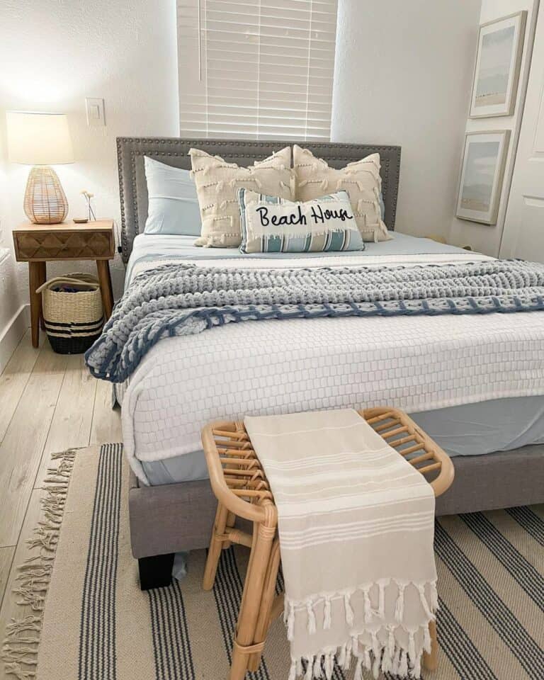 Coastal Aesthetic Created in Bedroom