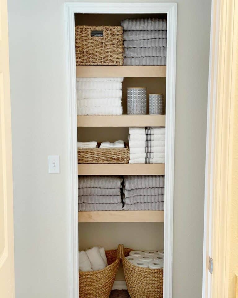 DIY Floating Closet Shelves