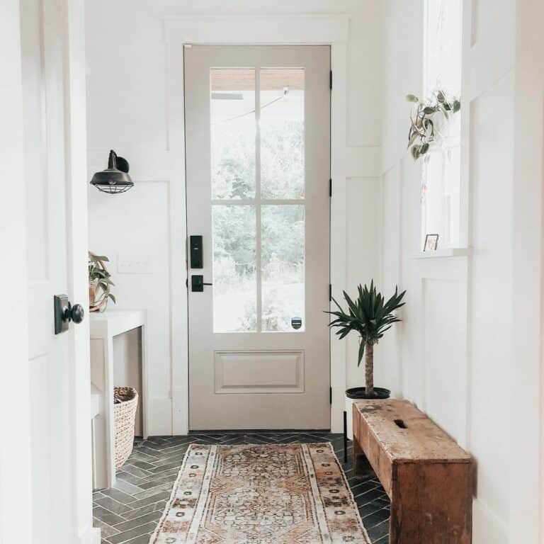 Herringbone Tile Inspiration for an Entryway