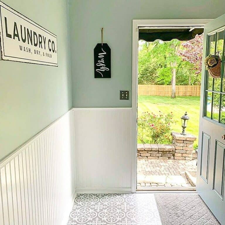Neutral French Country Patterned Tiles for Entry Flooring