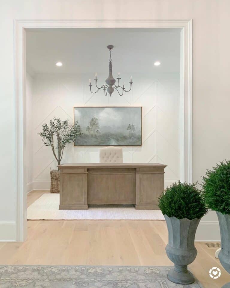 Elegant White Home Office