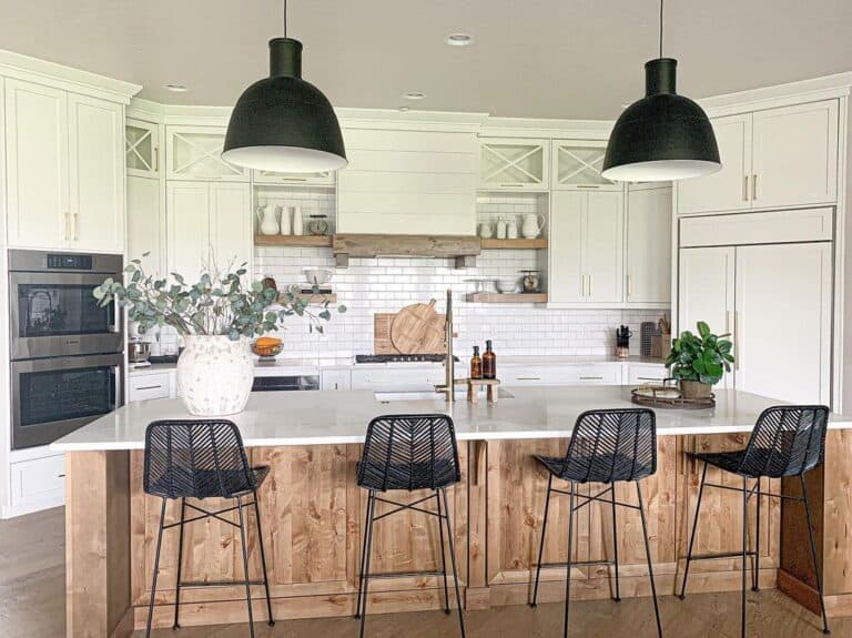 Farmhouse Kitchen with Black Decor