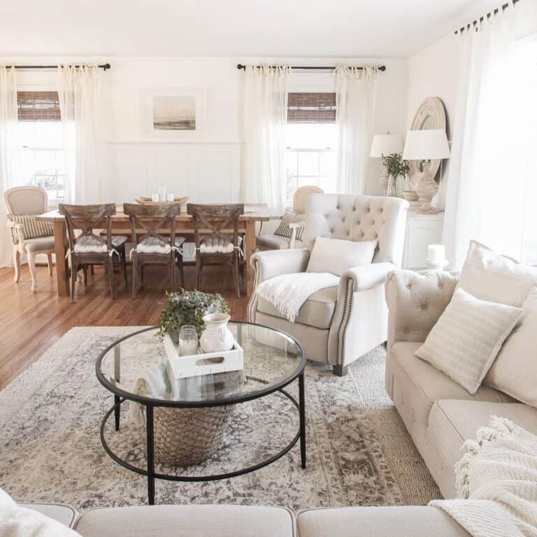 White Pillow Covers on a White Sectional Couch
