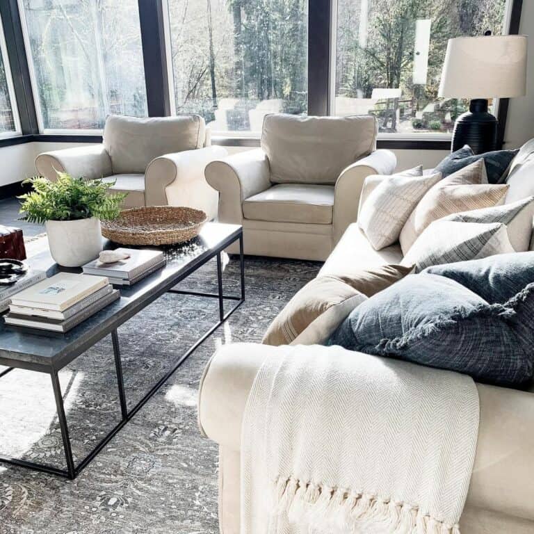 Natural Gray and Cream Living Room