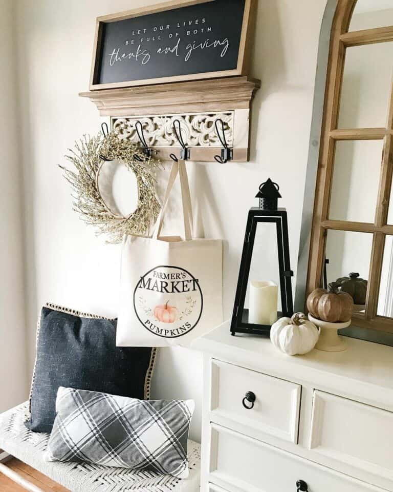 White and Wood Fall Entryway