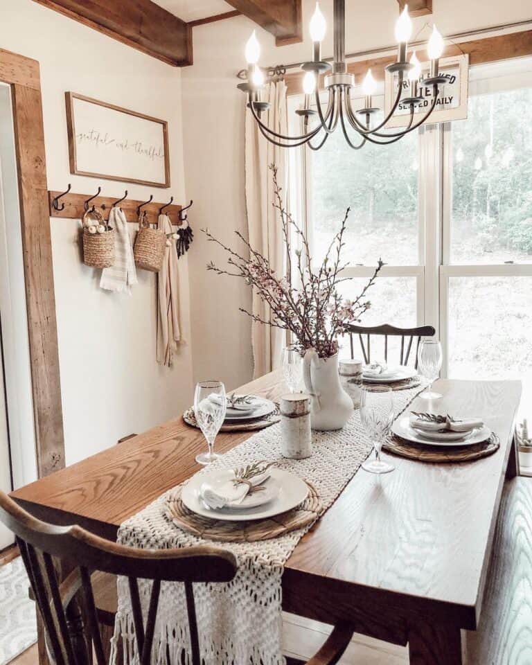 Macrame Breakfast Nook Table Runner