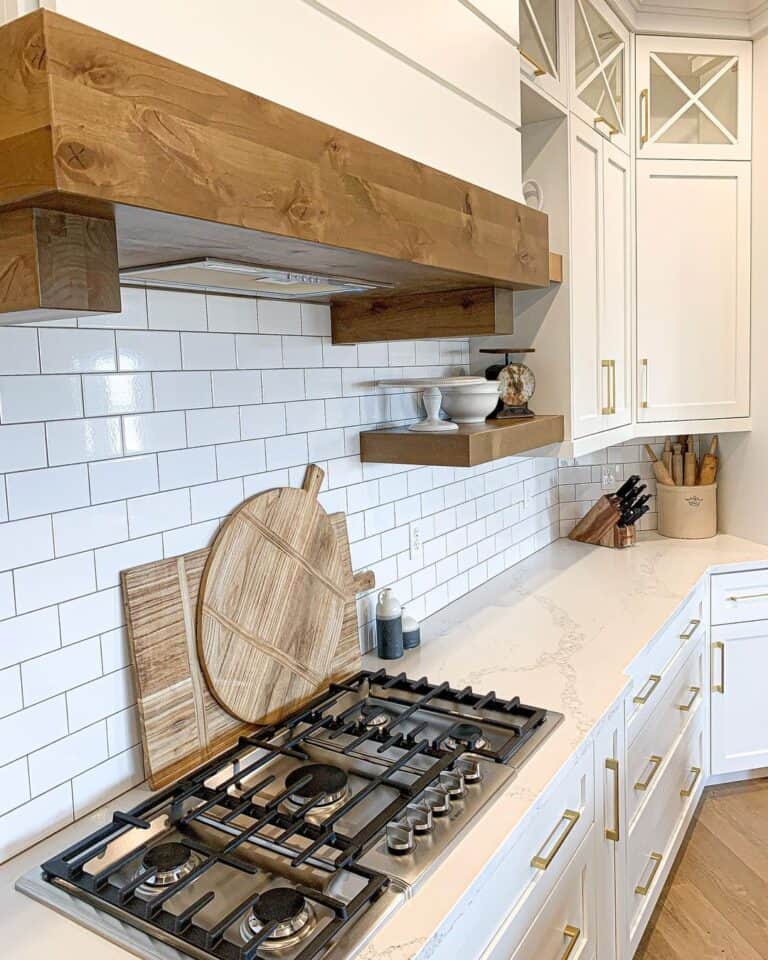 Modern Farmhouse Kitchen with Wooden Touches