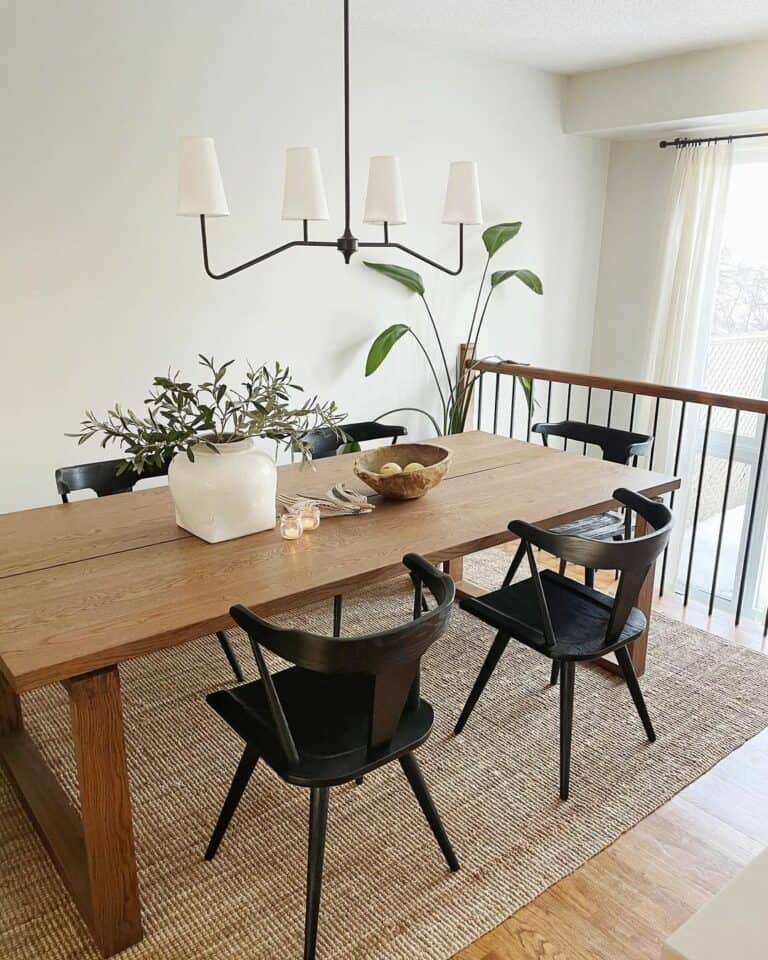 Square Bottomed White Vase on Wood Table