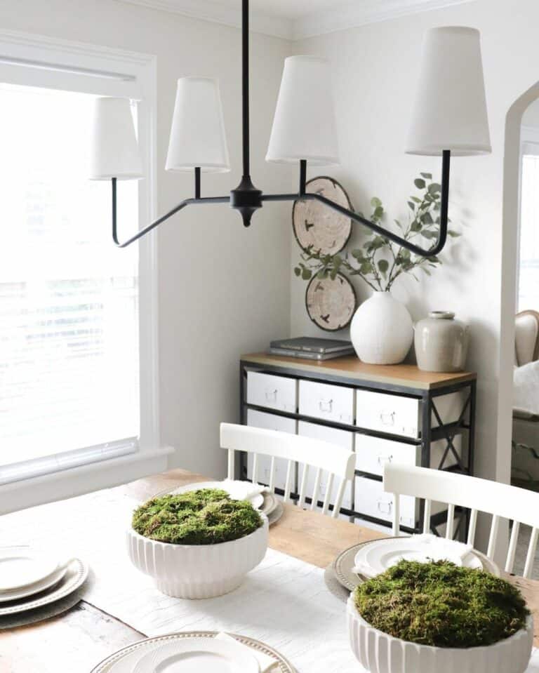 White Ceramic Vase with Eucalyptus