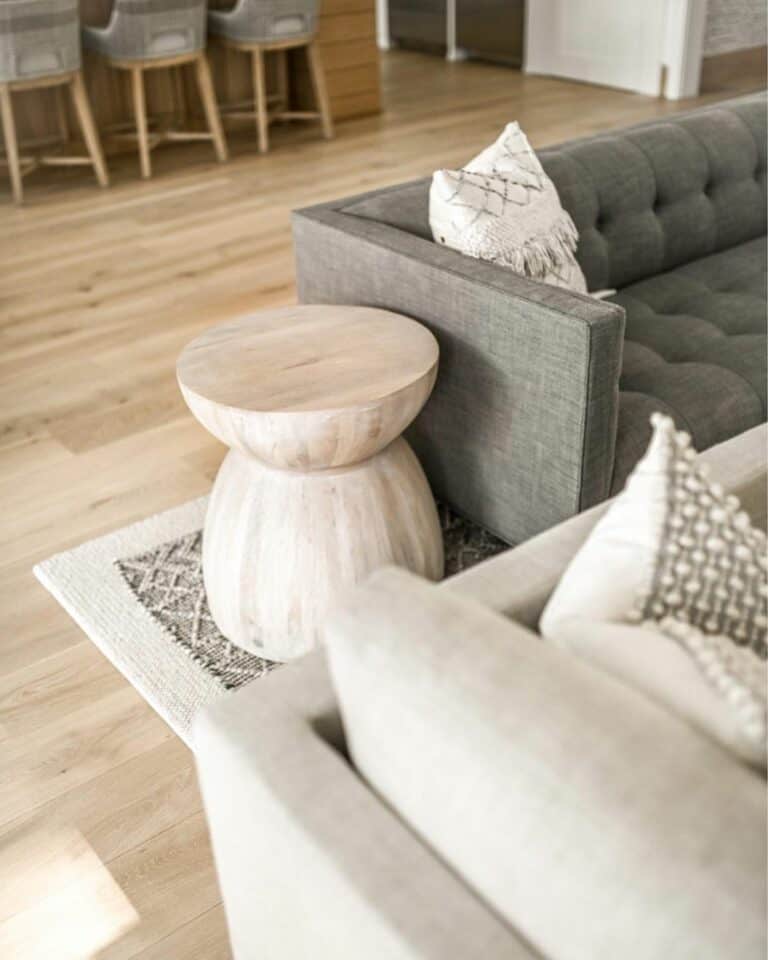 Layered Rugs Host Round End Table