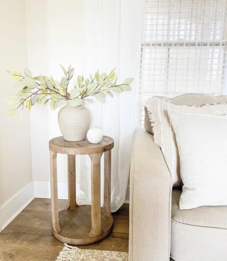 Minimalist Living Room with Round End Table