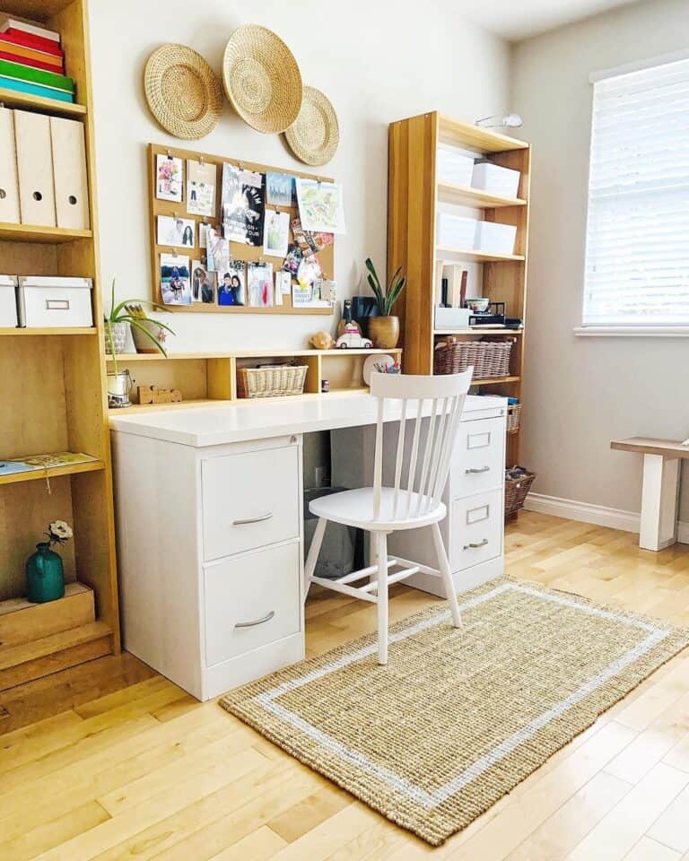 DIY White Modern Desk