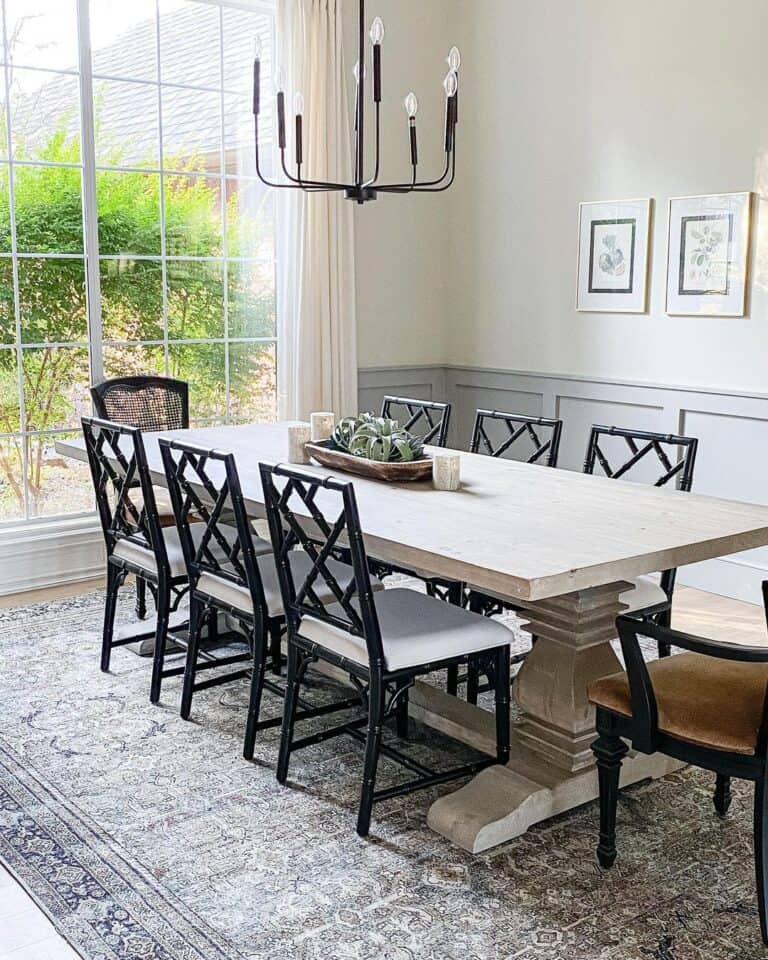 Gray Board and Batten Dining Room Wainscoting