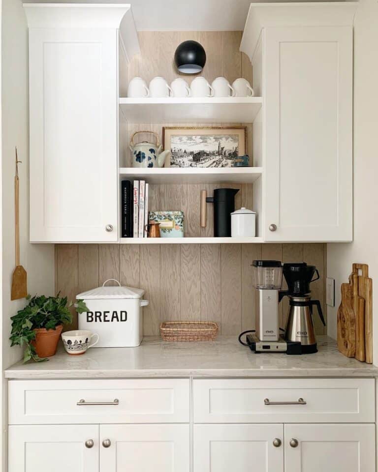 Neutral Kitchen with White Shaker Cabinets